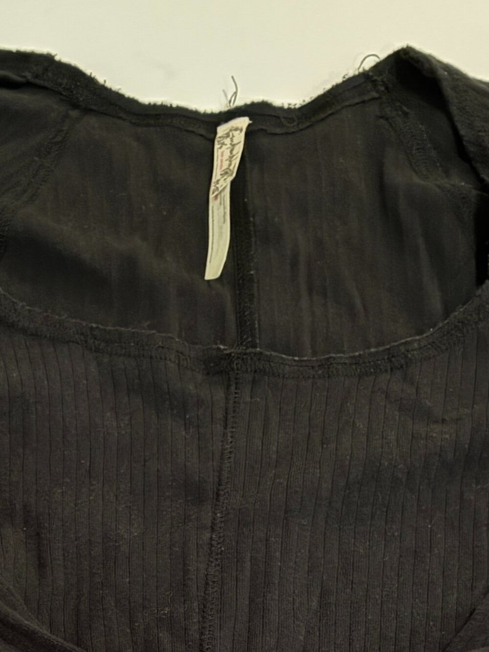 Free People Black Ribbed Top - Picture 3 of 3